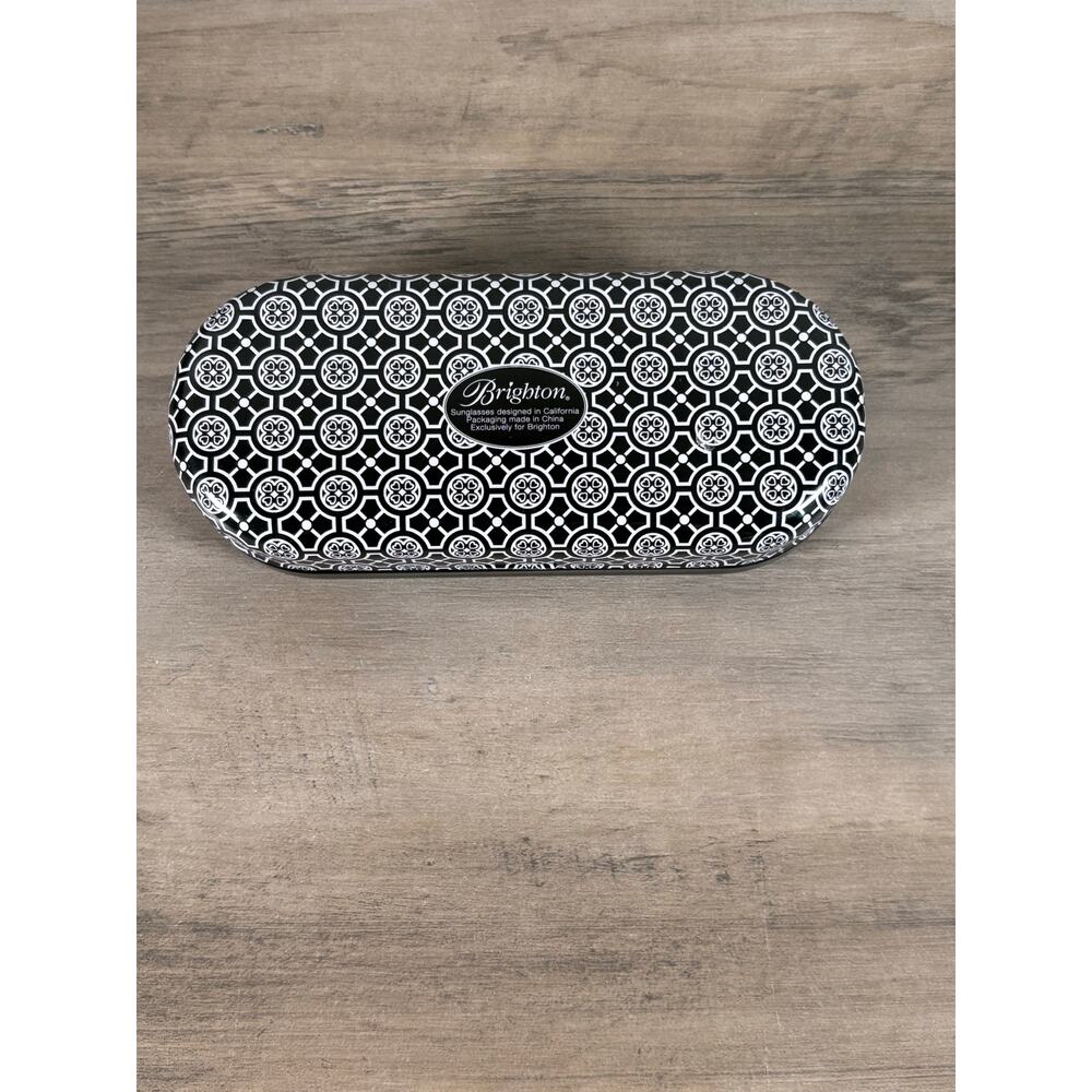 Brighton‎ Hard Tin Sunglass Case- Black White EUC